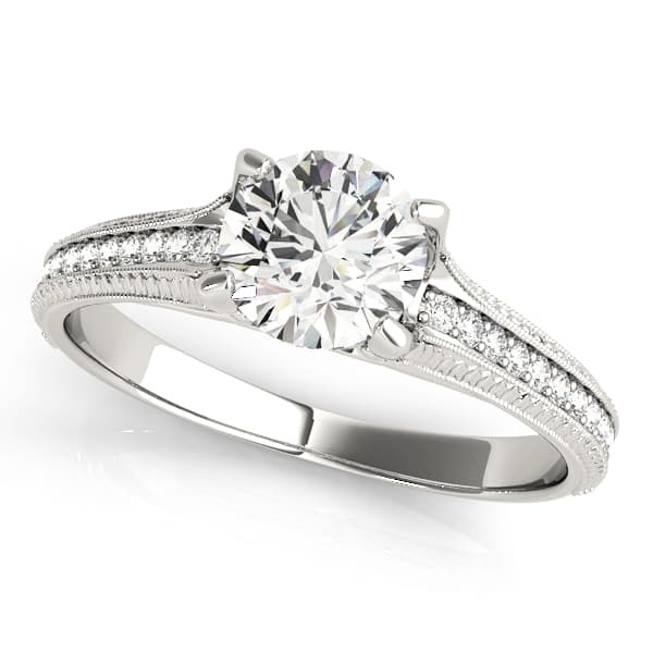 Engagement Ring in 10k White Gold