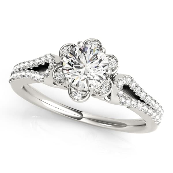 Engagement Ring in 10k White Gold