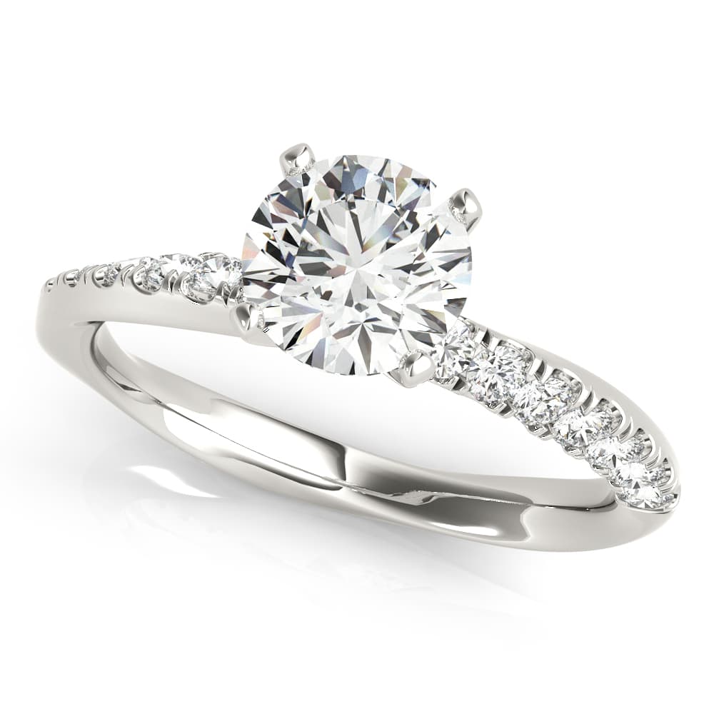 Engagement Ring Split Prongs — style 51126 in 10k White Gold