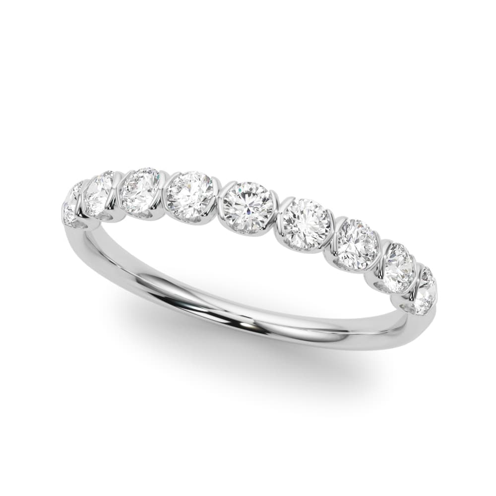 Bar Set Wedding Band — .06 CT (0.54 ct. tw.) — View 1