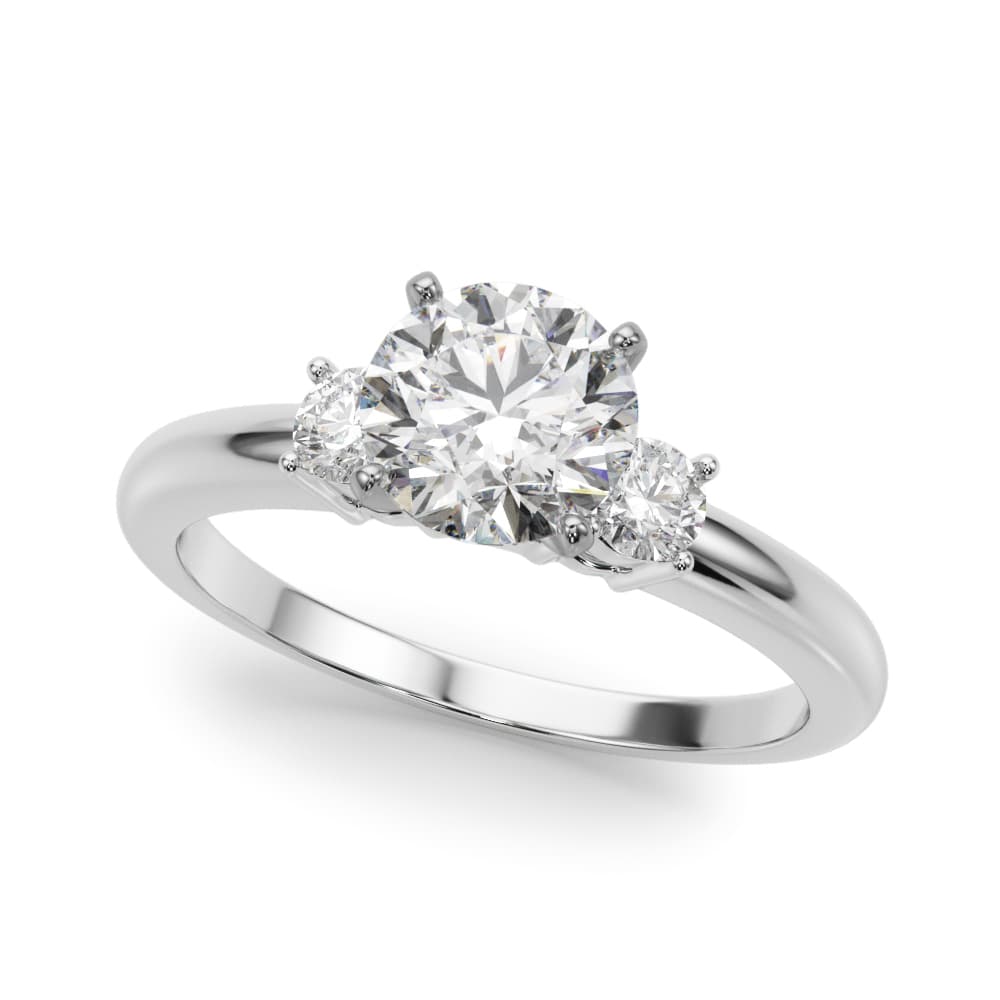 3-Stone Engagement Ring — style 51182 in 10k White Gold