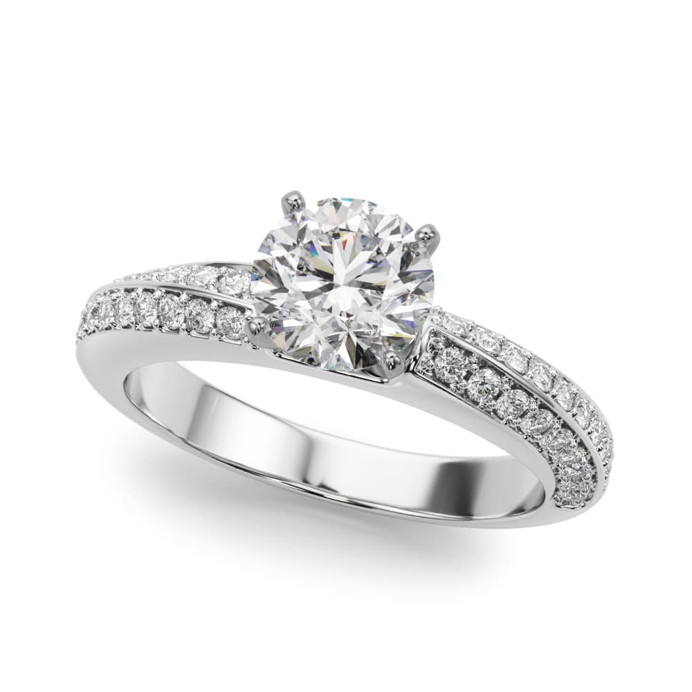 Multirow Twisted Engagement Rings — style 51199 in 10k White Gold