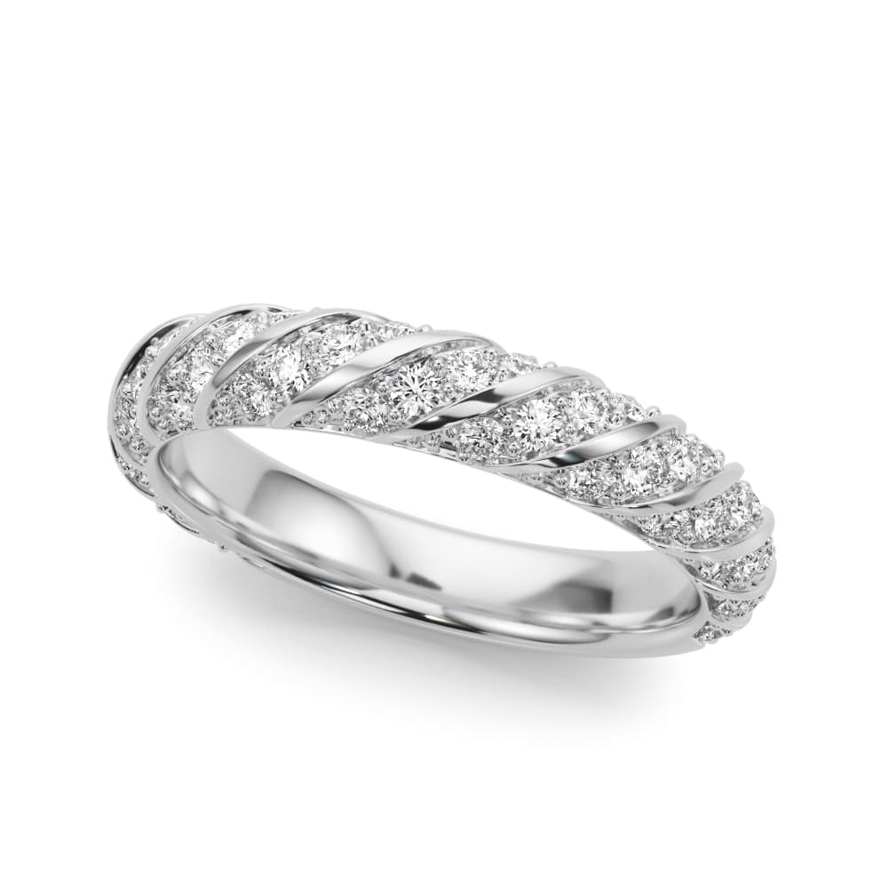 Swirling Pavé Wedding Band (2/3 ct. tw.) — View 1