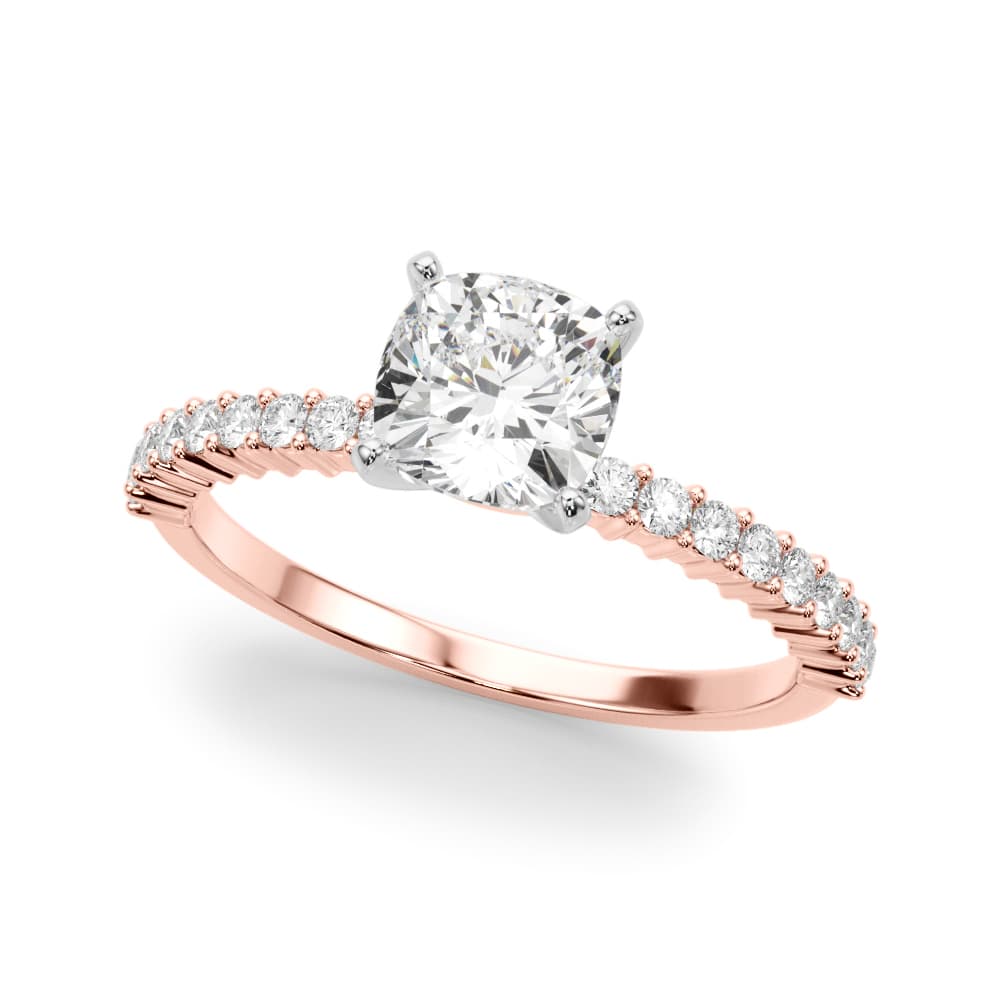 Single Row Shared Prong Engagement Ring — style 51226 in 10k White Gold