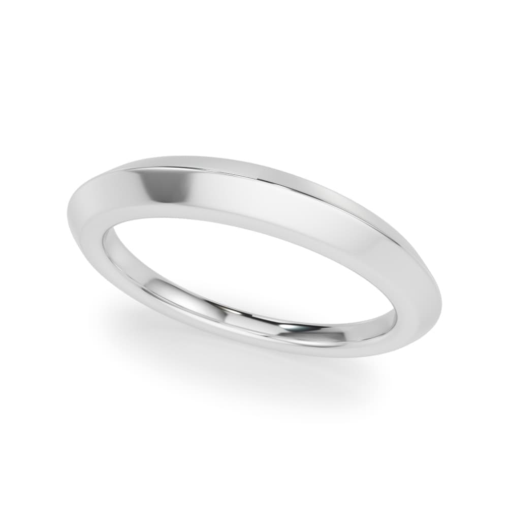 Plain Knife Edge Wedding Band — View 1