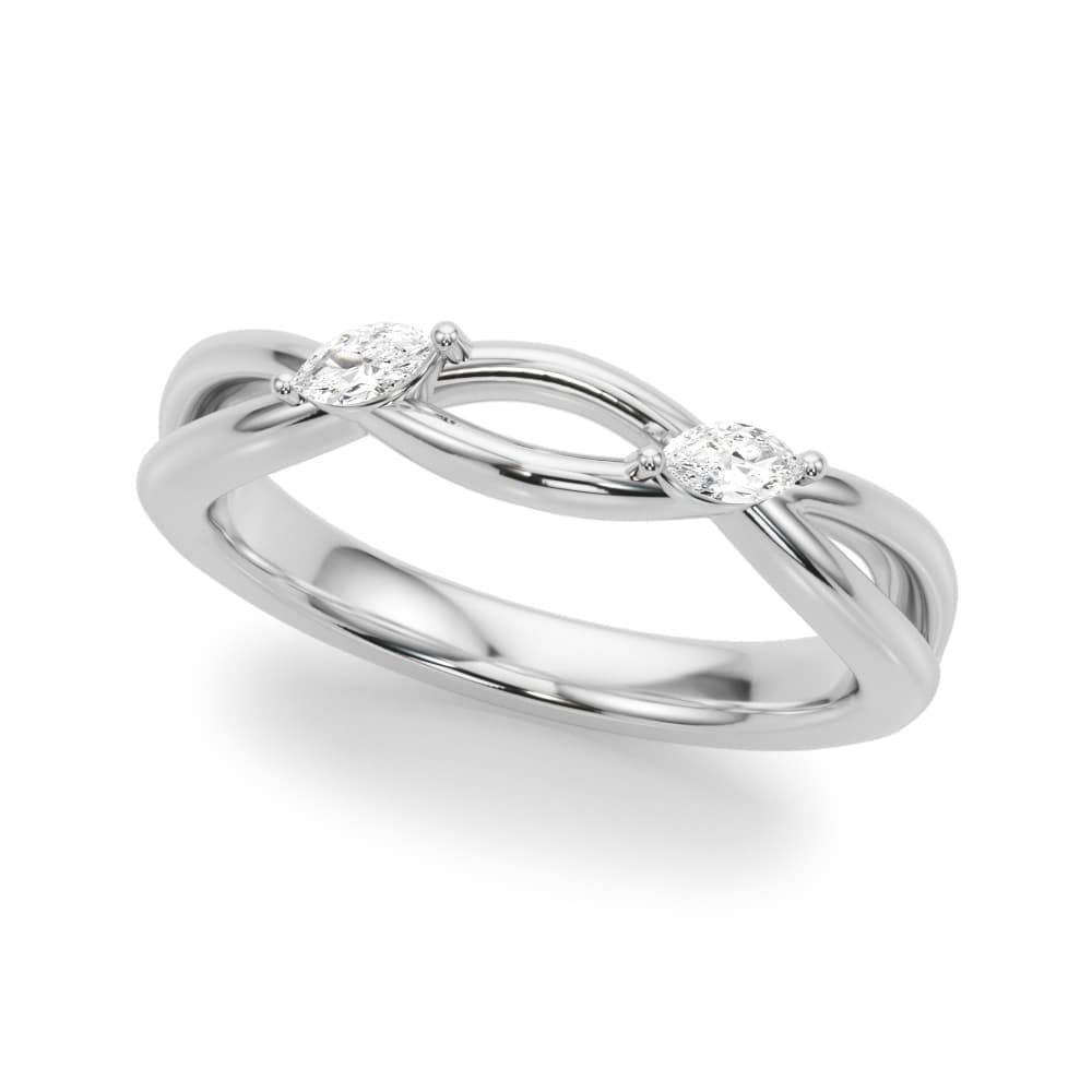 Crossing Diamond Wedding Band (1/8 ct. tw.) — View 1
