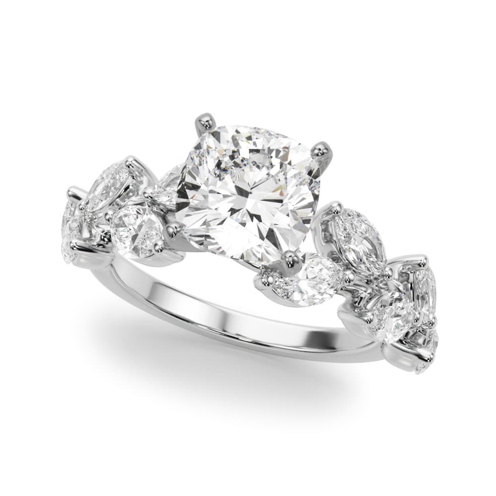 Nature Inspired Engagement Ring — style 51302 in 10k White Gold