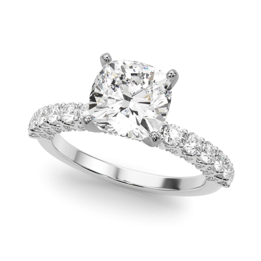 Contemporary Engagement Ring — style 51312 in 10k White Gold