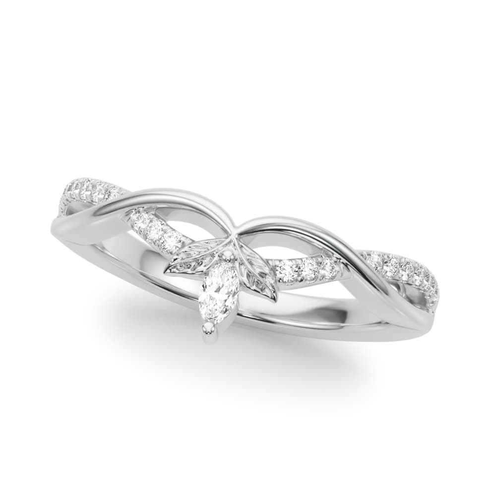 Twisting Nature-Inspired Wedding Band (0.15 ct. tw.) — View 1