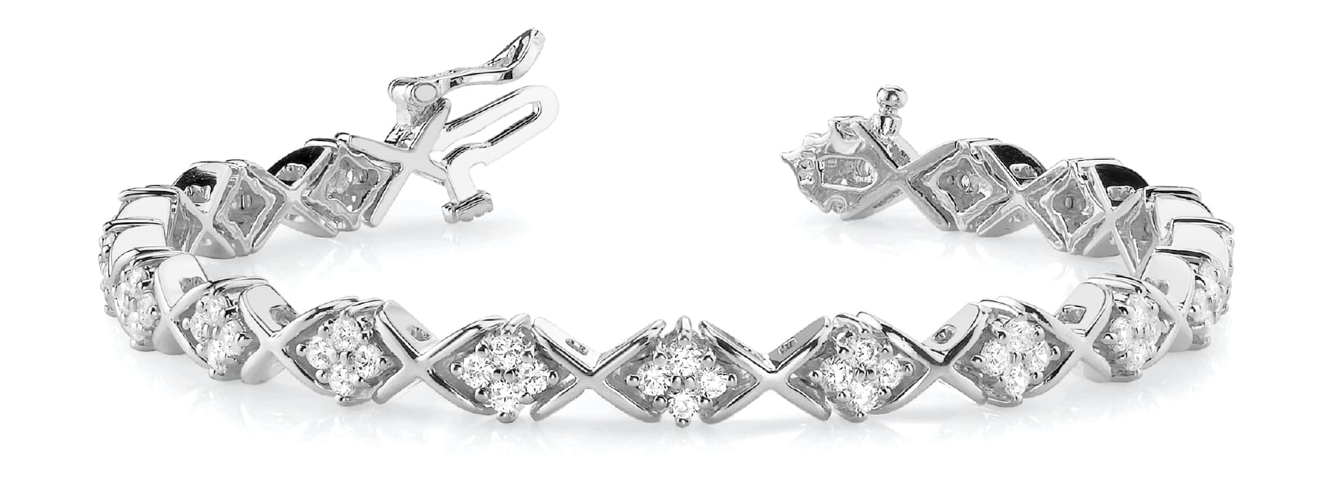 XO In-Lin Bracelet (3 1/4 ct. tw.) — White Gold