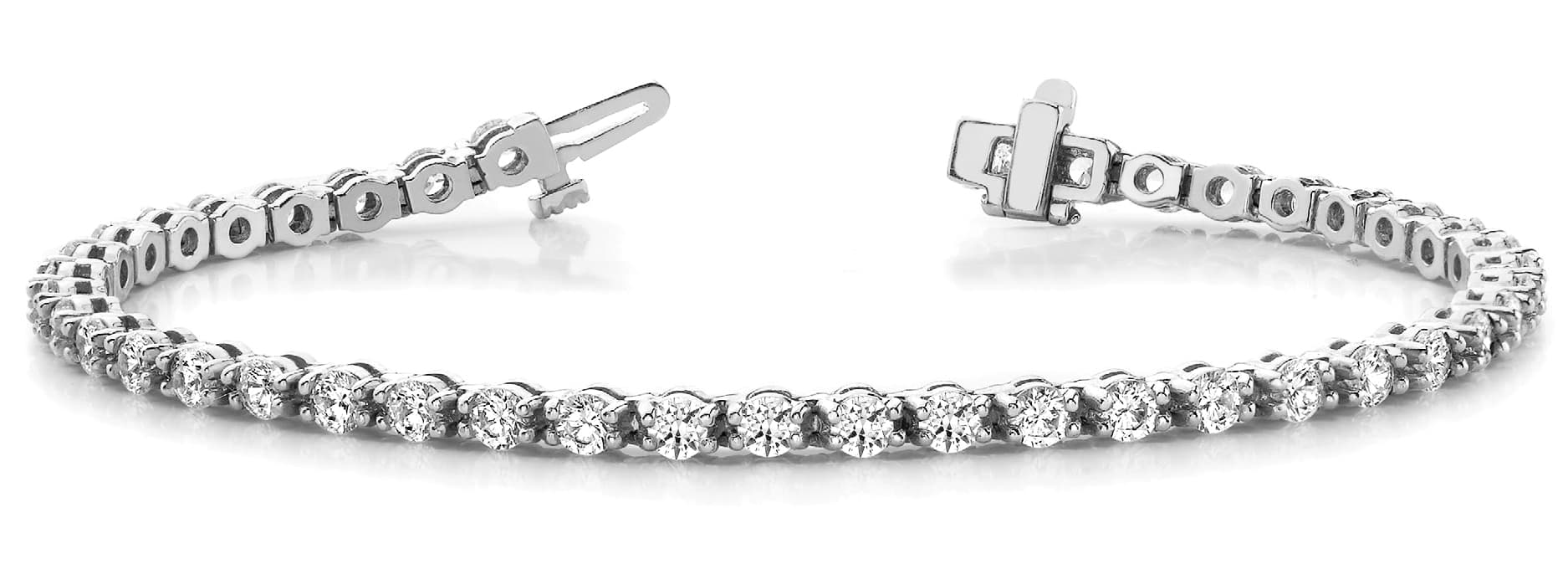 4 Prong In Line Tennis Bracelet (4 ct. tw.) — White Gold