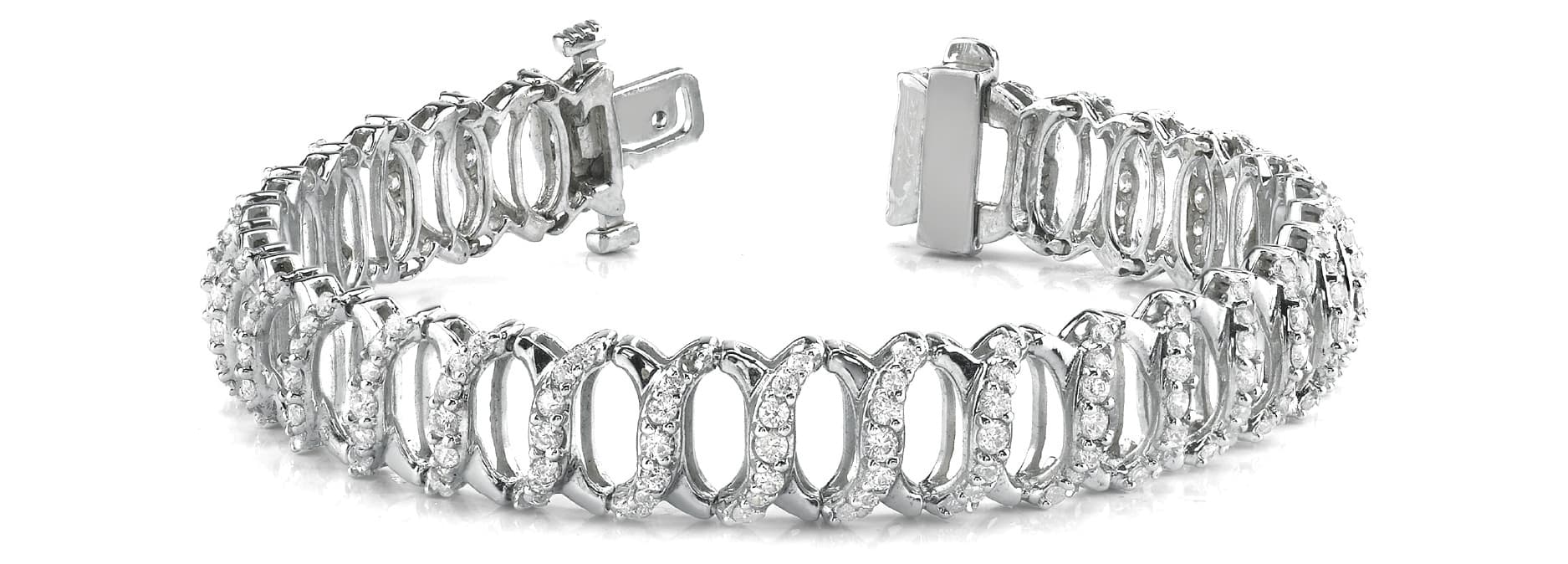 Link Bracelet (5 ct. tw.) — White Gold