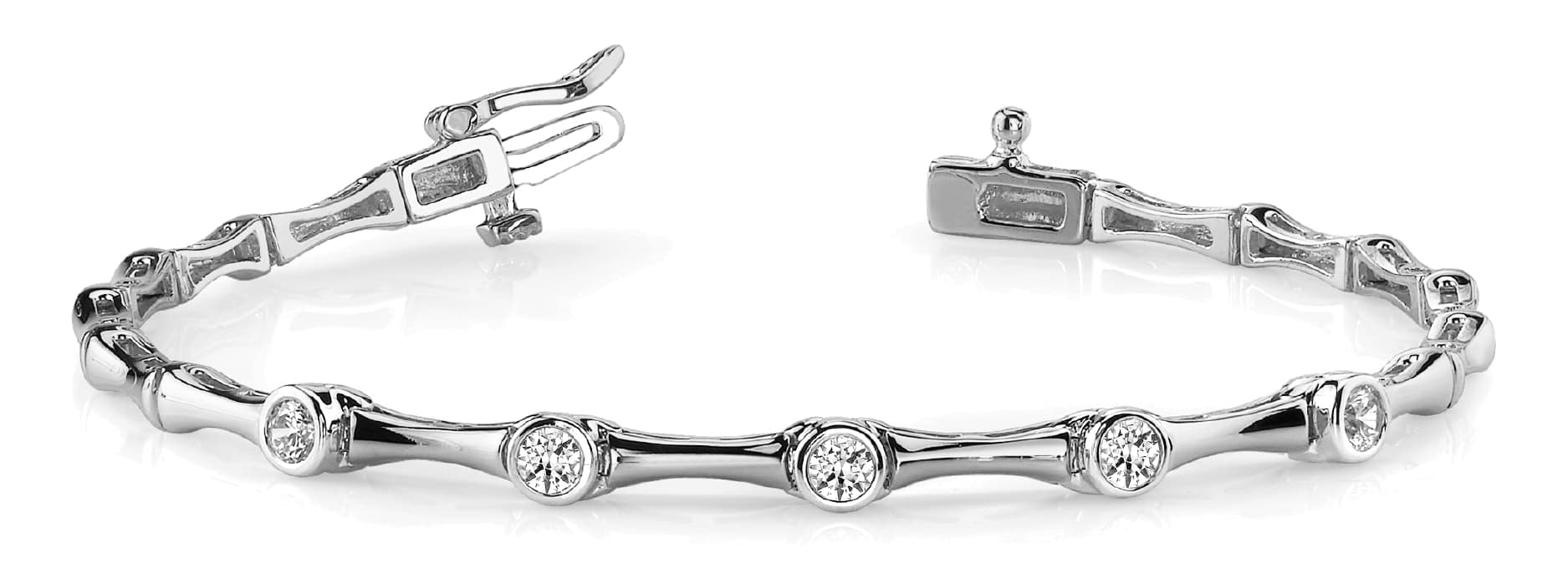 Bez Set/bar Link Bracelet (1 ct. tw.) — White Gold