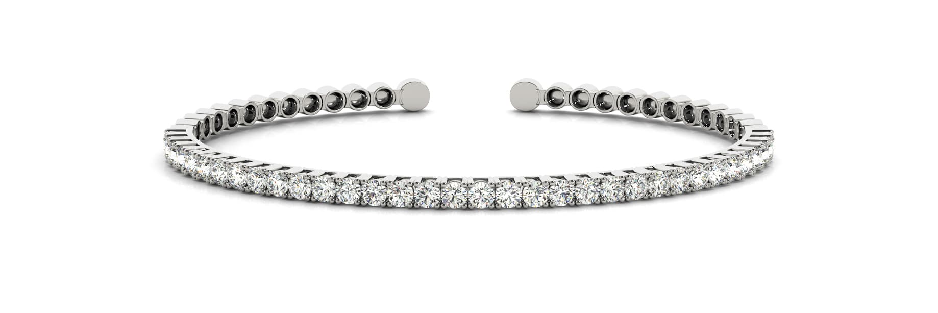 Flexible Tennis Bangel (2 ct. tw.) — White Gold