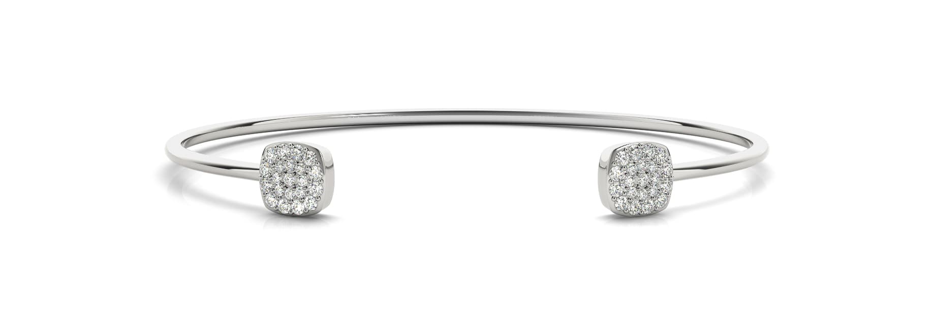 Cluster Open Flex Bangle (1/3 ct. tw.) — White Gold
