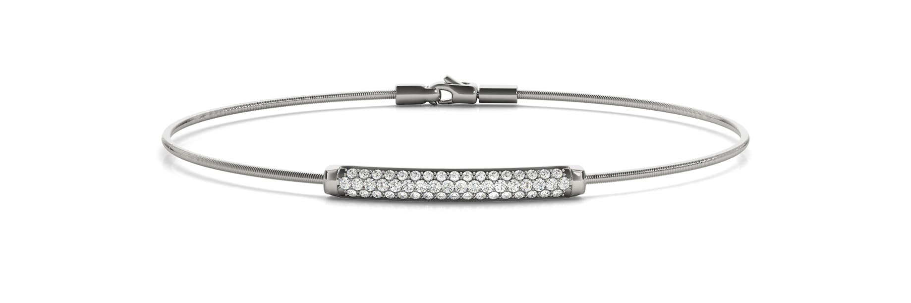 Multirow Stackable Bangle (0.31 ct. tw.) — White Gold