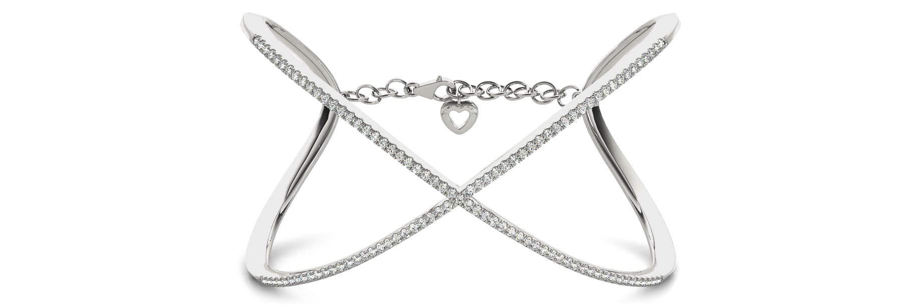 Fashion X Cuff (1 5/8 ct. tw.) — White Gold