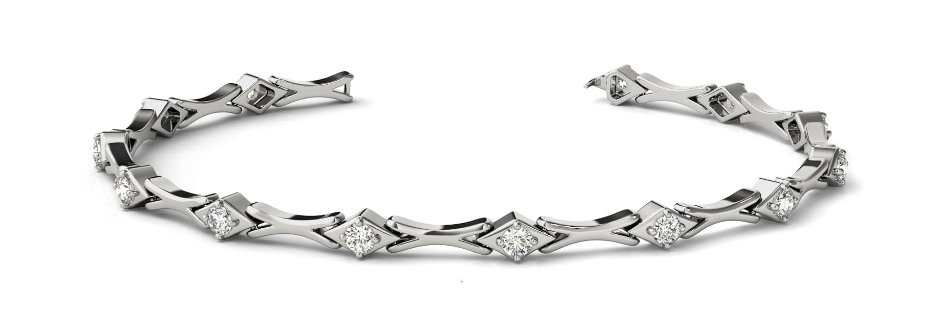 Prong Set Tennis Bracelets (0.91 ct. tw.) — White Gold