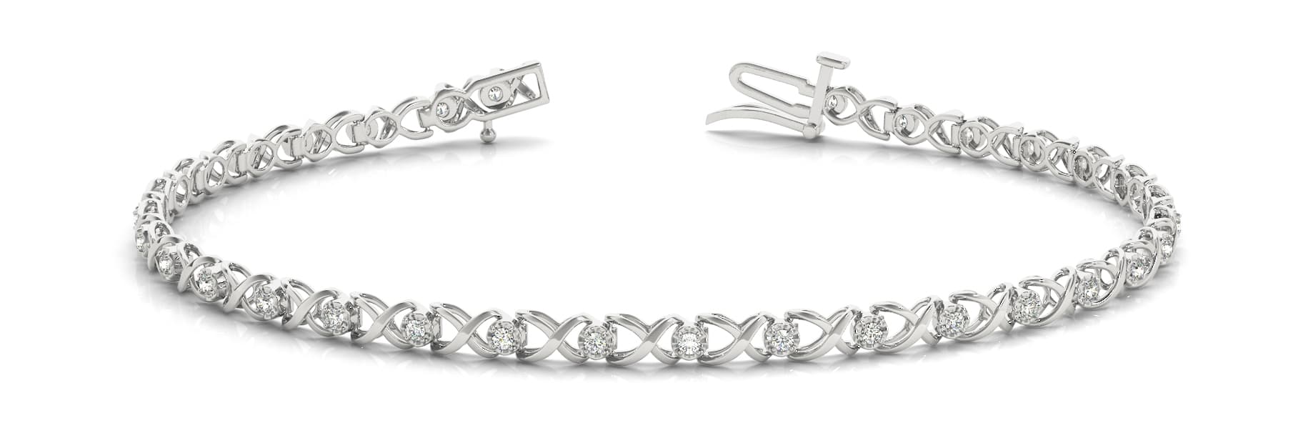 Light Weight XO Bracelet (0.29 ct. tw.) — White Gold