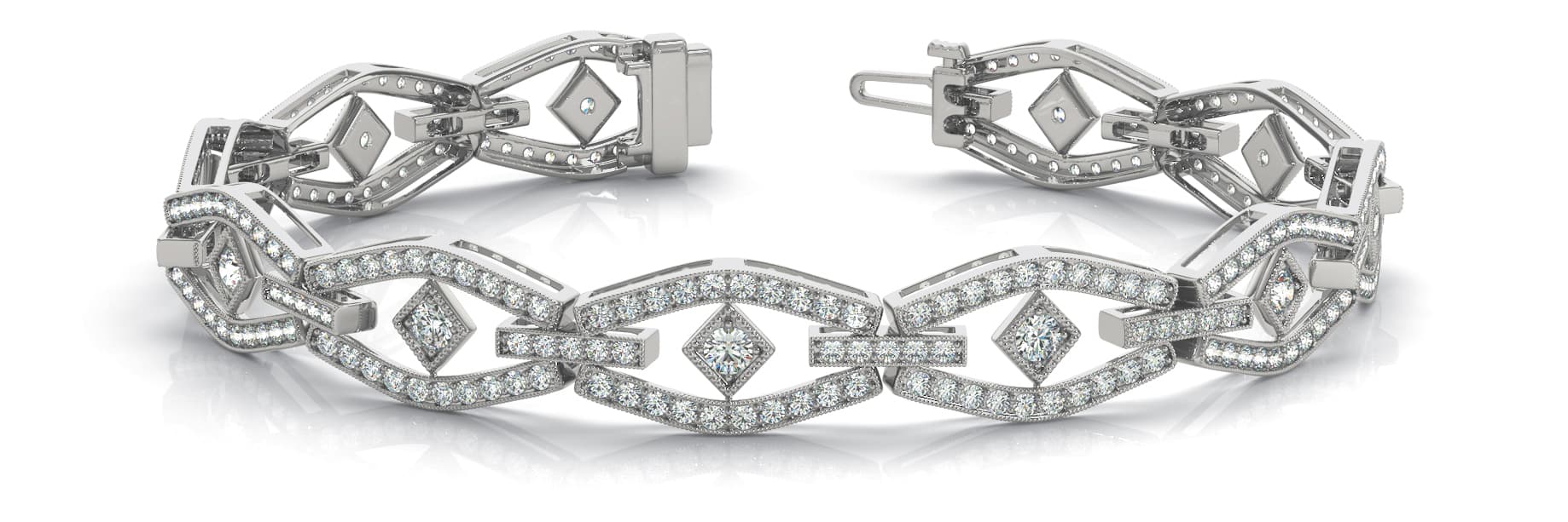 Couture Fashion Diamond Bracelet (1.97 ct. tw.) — White Gold