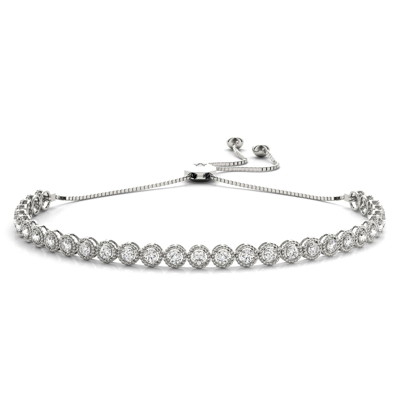 Milgrain Adjustable Bracelet (0.96 ct. tw.) — View 1