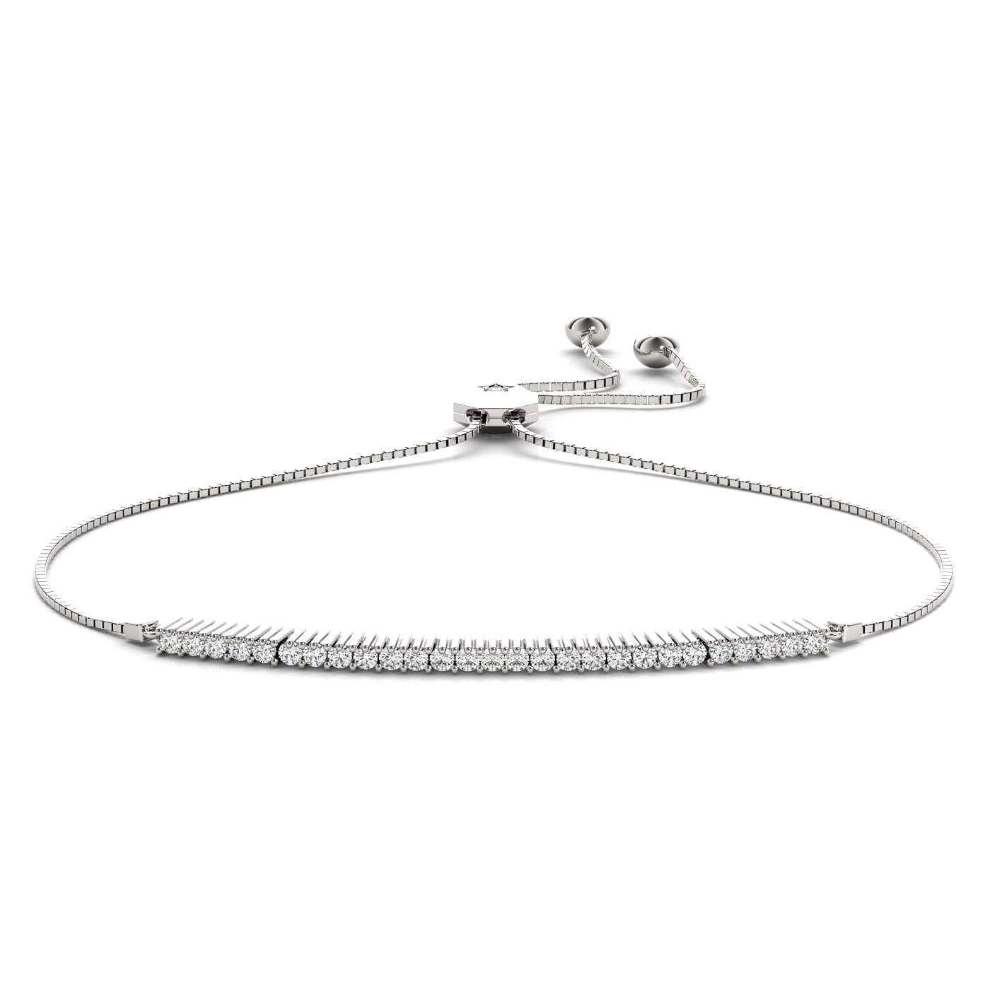 Diamond Bar Bolo Bracelet (3/8 ct. tw.) — View 1