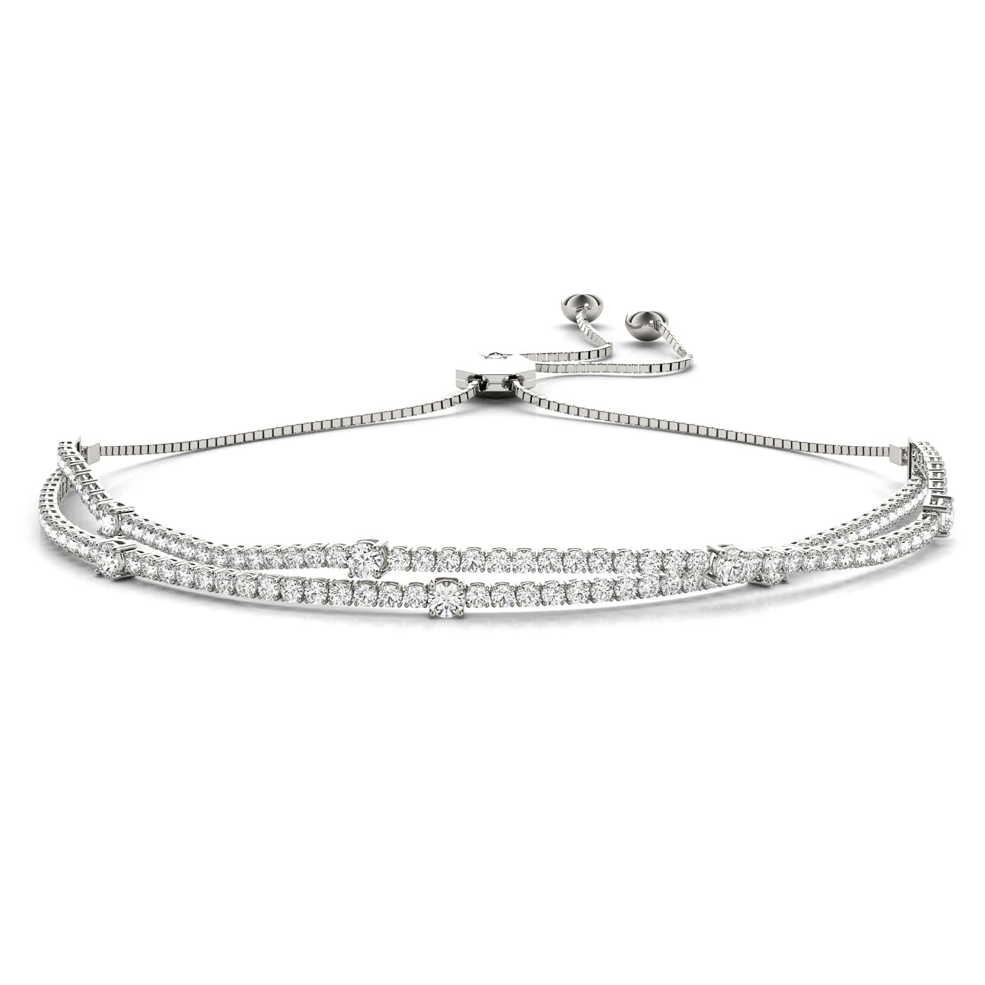 14kw Diamond Adjustable Bracelet (1.99 ct. tw.) — View 1