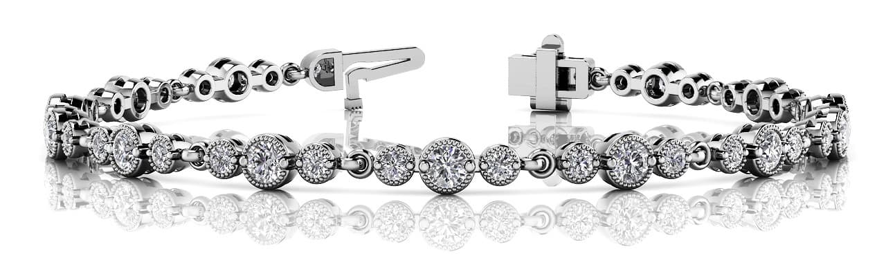 Bezel Set Milgrain Bracelet (2 3/8 ct. tw.) — View 1