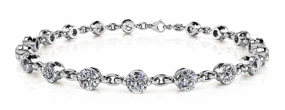 Link Single Prong Tennis Bracelet — 2 CT (2.31 ct. tw.) — View 1