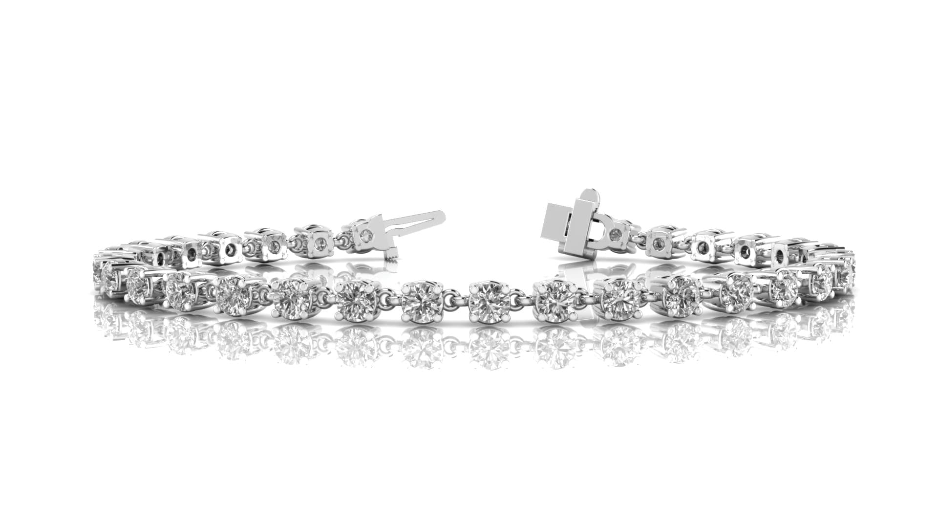 Breakdown Prong-Set Bracelet — 3.25 CT (3.57 ct. tw.) — White Gold