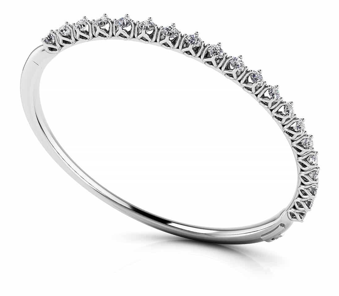 4 Prong Bangle — 2 CT (2.1 ct. tw.) — View 1