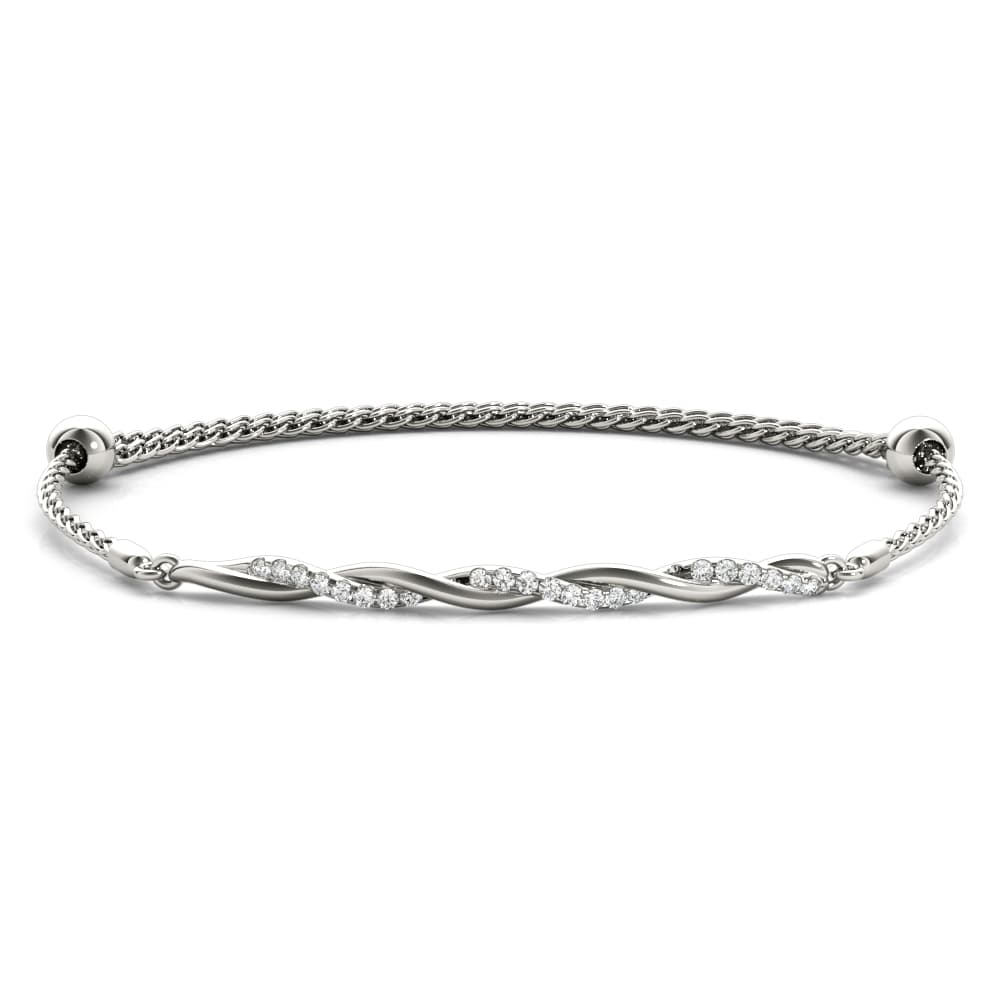 Bezel Set Twisted Bracelet (0.22 ct. tw.) — View 1