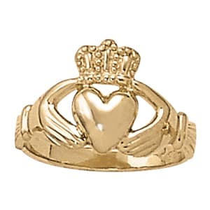 Religious Heart Love Irish Claddagh Celtic Ring — View 1