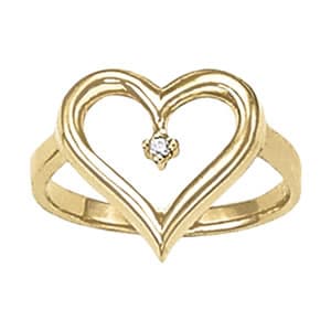 Heart Shape Fashion Ring (0.02 ct. tw.) — View 1