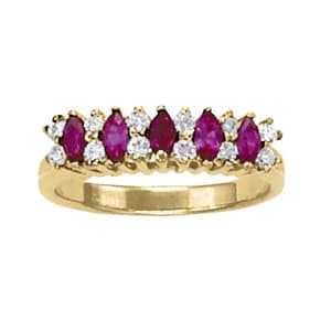 Color Rings Marquise (1/4 ct. tw.) — White Gold
