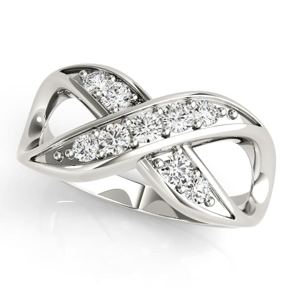 Infinity Prong In Channel Fashion Rings (1/4 ct. tw.) — View 1