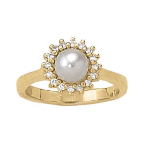 Pearl Shape Color Ring (1/4 ct. tw.) — View 1