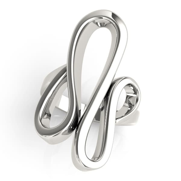 Swirl Freedom Symbol Engagement Rings — style 80216 in 10k White Gold