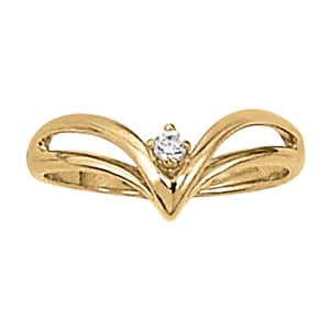 Split Shank Curved Fashion Rings (0.04 ct. tw.) — View 1