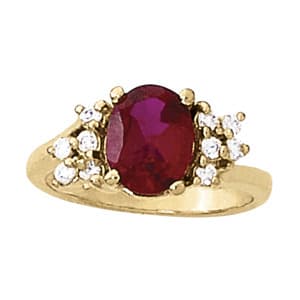 Color Rings Oval — 10X8 MM (3/8 ct. tw.) — View 1