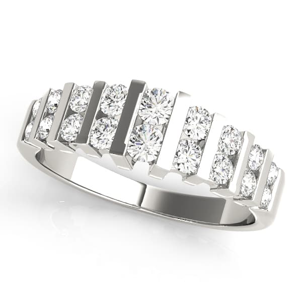 Double Row Bar Set Wedding Band (0.72 ct. tw.) — View 1