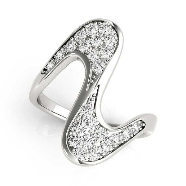 Pave Set Curved Fashion Ring (1/4 ct. tw.) — View 1