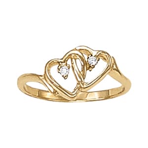 Diamond Fashion Heart Rings (0.04 ct. tw.) — View 1