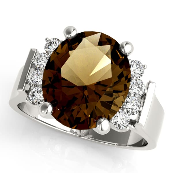 Solitaire Plus Oval Color Ring — 14X10 MM (0.4 ct. tw.) — View 1