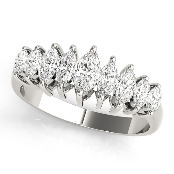 Fancy Shape Marquise Wedding Bands (1.05 ct. tw.) — View 1