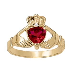 Religious Claddagh Color Rings (0 ct. tw.) — View 1
