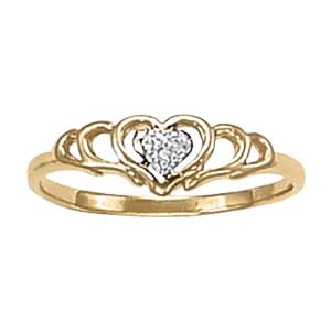 Heart Shape Fashion Ring (0.02 ct. tw.) — View 1
