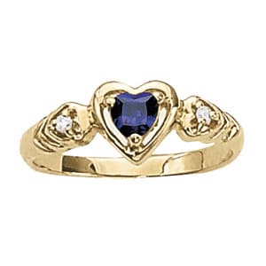 Color Rings Heart (0.02 ct. tw.) — View 1
