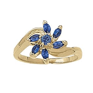 Floral Shape Marquise Color Ring (0.42 ct. tw.) — View 1