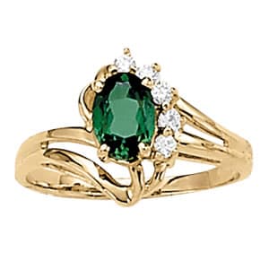 Color Rings Oval (1/8 ct. tw.) — View 1